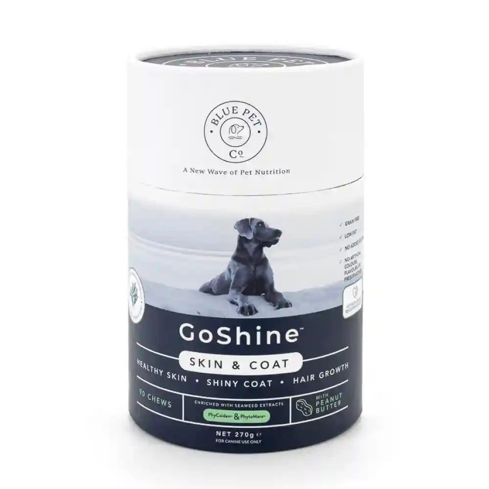Blue Pet Co Go Shine Peanut Butter Flavor Skin & Coat Chewable Supplement for Dogs Dogs-Health & Wellness Blue Pet Co Dropship 90pcs