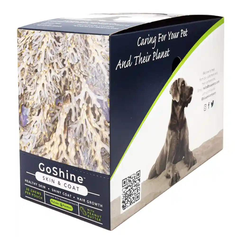 Blue Pet Co Go Shine Peanut Butter Flavor Skin & Coat Chewable Supplement for Dogs Dogs-Health & Wellness Blue Pet Co Dropship