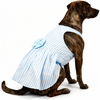 Skatrs Cotton Dress for Dogs and Cats (Blue and White Stripe) Both-Clothing & Accessories Skatrs