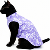 Skatrs Cotton Shirt for Dogs and Cats (Lavender and White) Both-Clothing & Accessories Skatrs