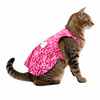 Skatrs Cotton Dress for Dogs and Cats (Hot Pink and White) Both-Clothing & Accessories Skatrs