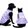 Skatrs Cotton Dress for Dogs and Cats (Lavender and White) Both-Clothing & Accessories Skatrs S