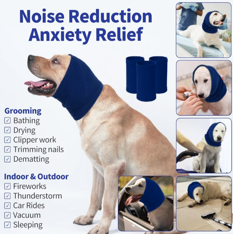 Skatrs Snug Cold & Sound Protection Ear Muffs for Dogs & Cats (Blue) Both-Clothing & Accessories Skatrs