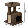 Furrlovers Plush Condo Cat Tree with Top Perch, Hanging Ball & Scratching Post (Brown) Cats-Toys Furrlovers Dropship