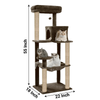 Furrlovers Cat Tree with Condo, Hammock, Hanging Ball & Jute Rope Scratching Posts (Brown) Cats-Toys Furrlovers Dropship