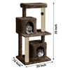 Furrlovers Multi Level Plush Cat Tree with Jute Scratching Posts & 2 Condos (Brown) Cats-Toys Furrlovers Dropship