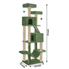 Furrlovers Multi Storey Cat Tree with Hammock, Condo & Sisal Scratching Posts (Green) Cats-Toys Furrlovers Dropship