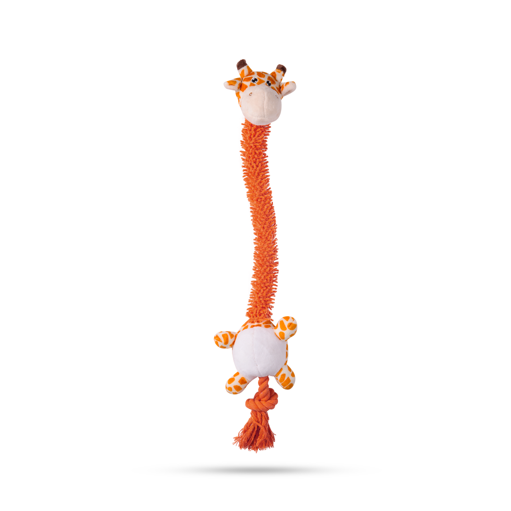 Barkbutler Garry The Giraffe Plush Toy for Dogs | For Soft Chewers Dogs-Toys Barkbutler