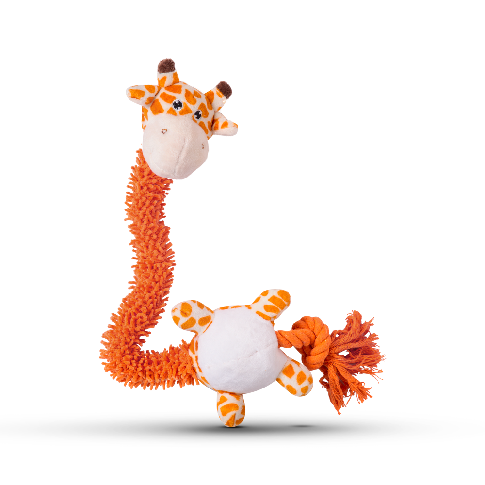 Barkbutler Garry The Giraffe Plush Toy for Dogs | For Soft Chewers Dogs-Toys Barkbutler