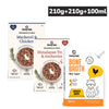 Goofy Tails Mackerel & Chicken and Himalayan Trout & Anchovies Meals and Chicken Bone Broth 100ml Combo for Cats Exclusive Combo Goofy Tails 2x210g+100ml
