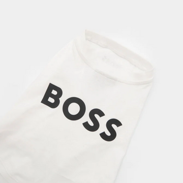 Boss Graphic Tshirt for Dogs (Bright White)