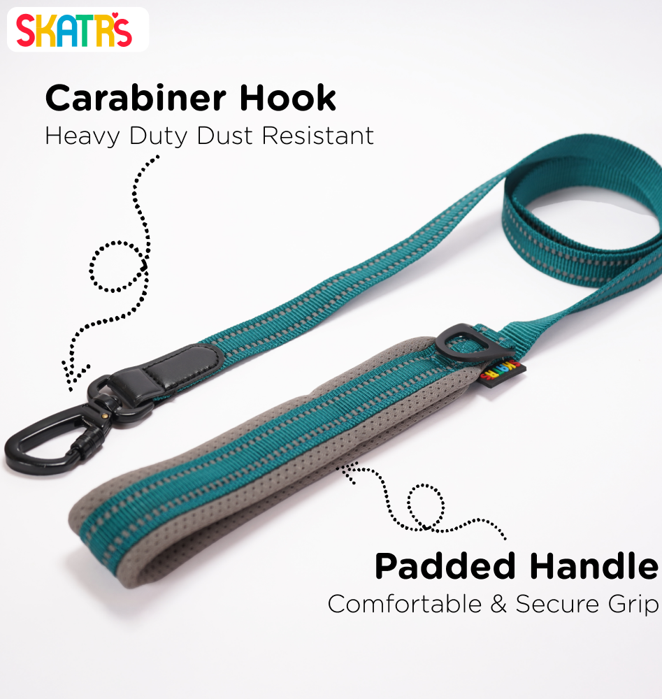 Skatrs Adventure in Style & Comfort Ocean Wave Leash for Dogs and Cats (Blue) Both-Collar, Leashes, harnesses Skatrs