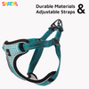 Skatrs Adventure in Style & Comfort Ocean Wave Padded Harness for Dogs (Blue) Dogs-Collar, Leashes, harnesses Skatrs