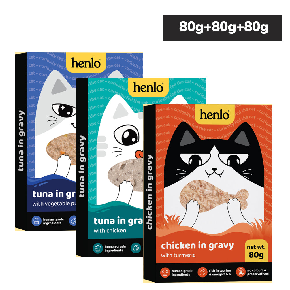 Henlo Trial Pack Chicken & Tuna No Preservative Adult Cat Wet Food Cats-Wet Food Henlo