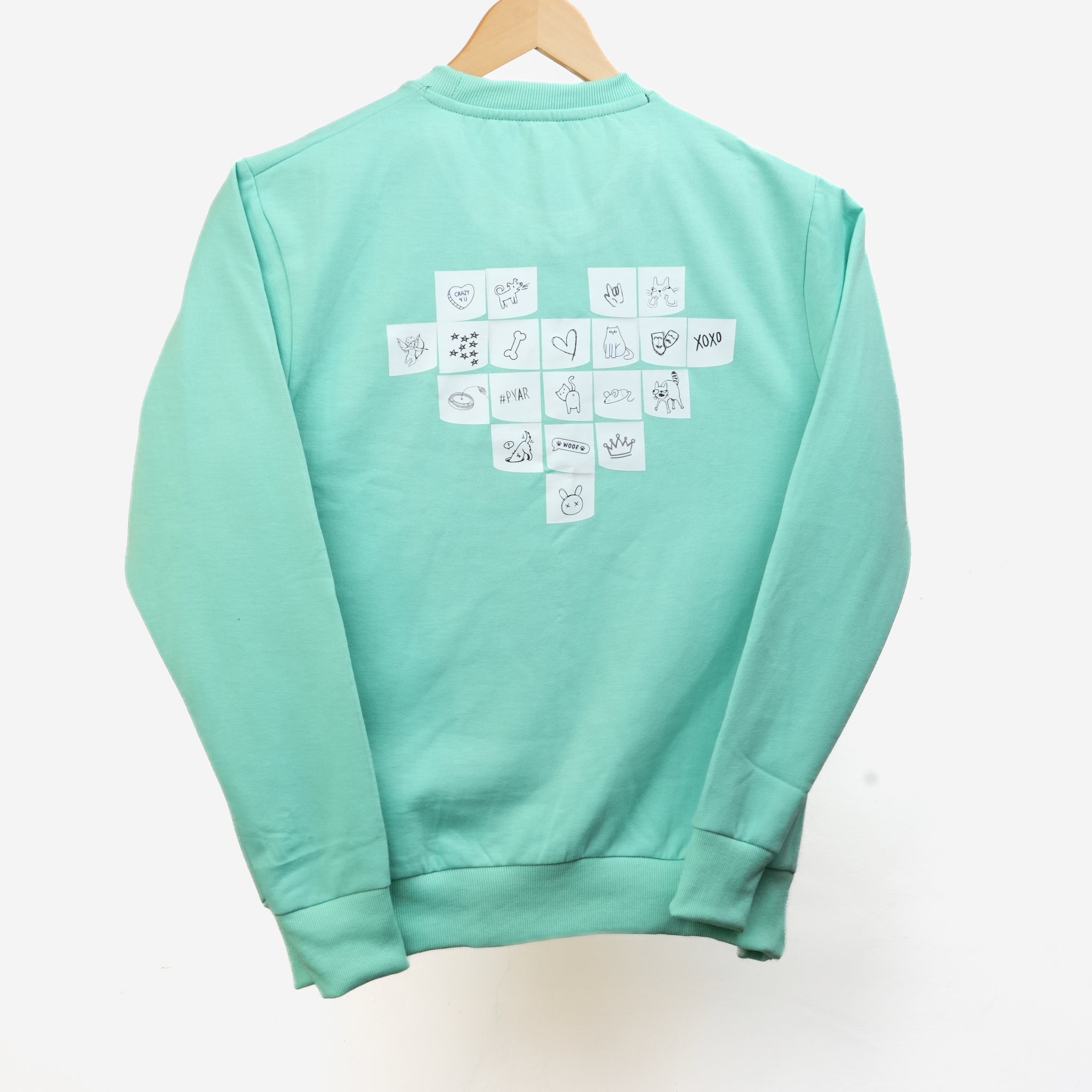 Furriends Forever Sweatshirt For Men & Women(Mint Green) Pet Parent-Clothing & Accessories Skatrs