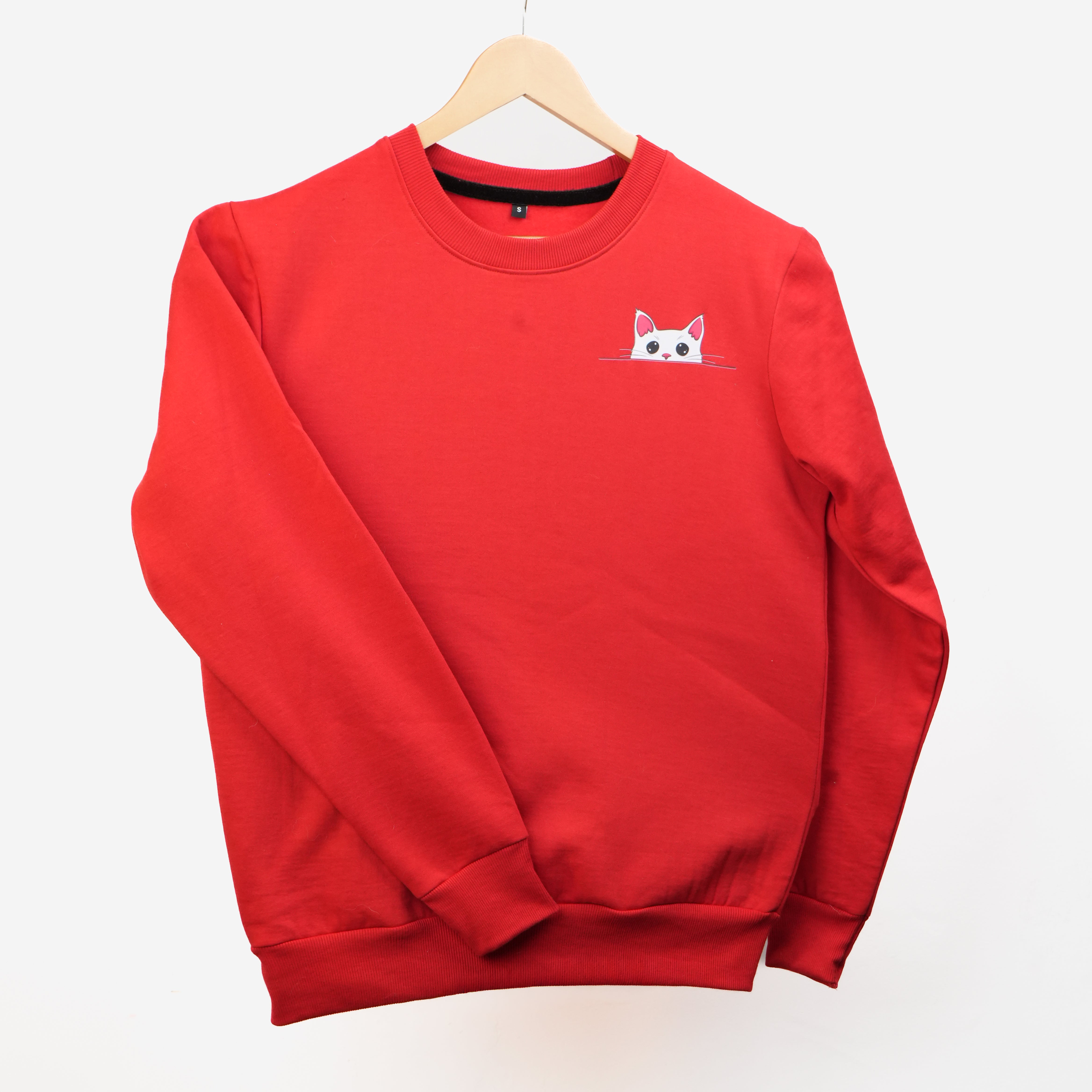 Cat Parent Sweatshirt For Men and Women (Red) Pet Parent-Clothing & Accessories Skatrs