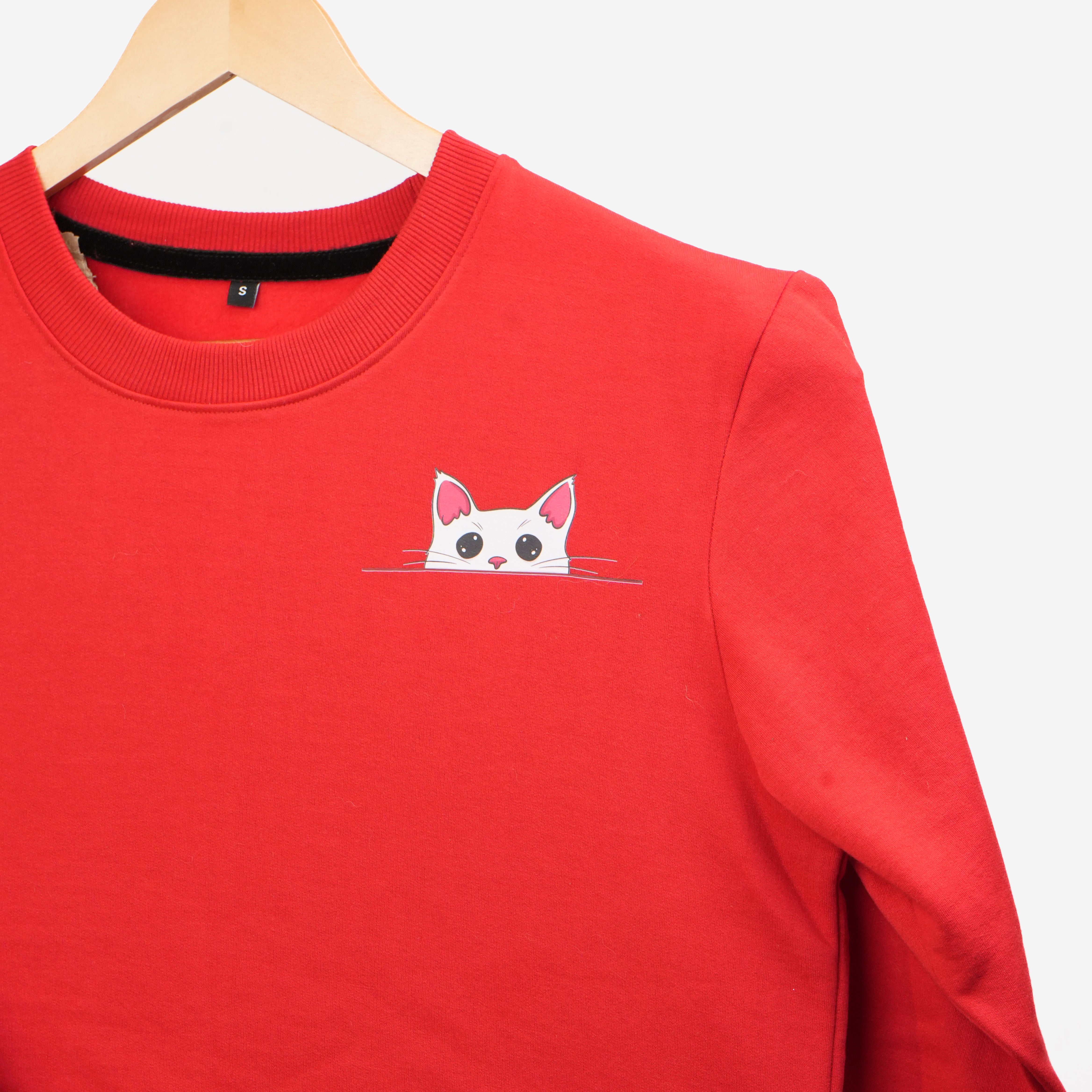 Cat Parent Sweatshirt For Men and Women (Red) Pet Parent-Clothing & Accessories Skatrs