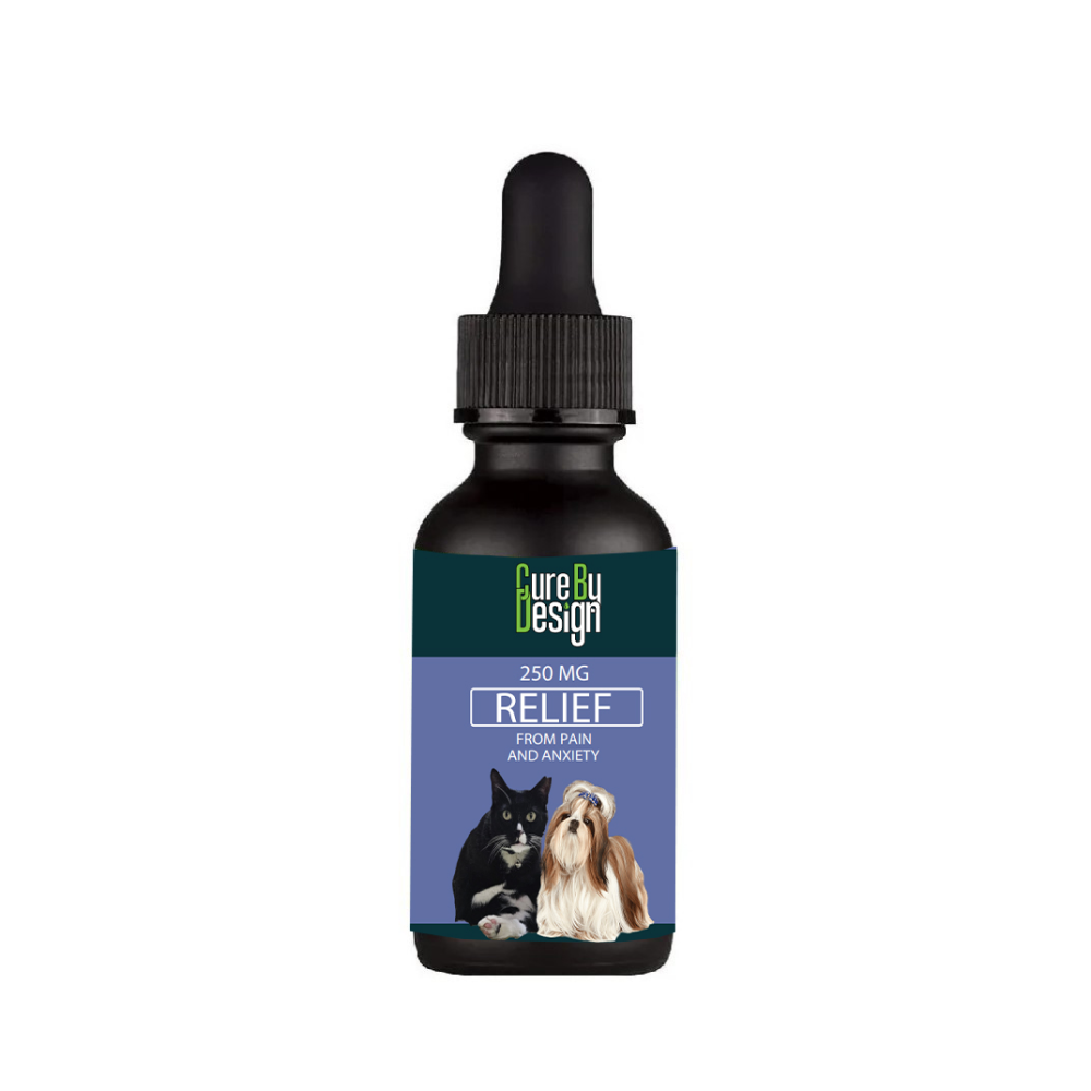 Cure By Design 250mg Relief Oil for Small Animals Dogs-Health & Wellness Cure by design 30ml