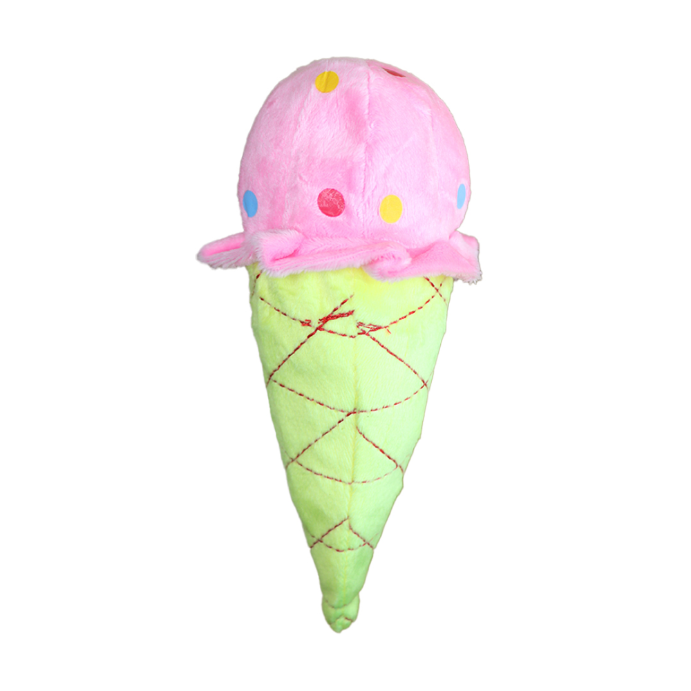 Skatrs Ice Cream Toy Plush for Cats & Dogs (Colour May Vary) Both-Toys Skatrs 8x8cm