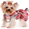 KUTKUT Plaid Dress with Bow Tie Harness Leash Set for Small Dogs & Cats (Red) Dogs-Clothing & Accessories KUTKUT Dropship