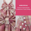 KUTKUT Plaid Dress with Bow Tie Harness Leash Set for Small Dogs & Cats (Pink) Dogs-Clothing & Accessories KUTKUT Dropship