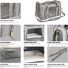 KUTKUT Soft Sided Airline Approved Collapsible Travel Carrier for Small Dogs & Cat (Grey) Both-Bedding, Mats & Travel Supplies KUTKUT Dropship