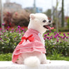 KUTKUT Polycotton Striped Princess Summer Frock Apparel for Dogs (Red) Dogs-Clothing & Accessories KUTKUT Dropship