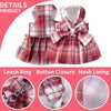 KUTKUT Plaid Dress with Bow Tie Harness Leash Set for Small Dogs & Cats (Red) Dogs-Clothing & Accessories KUTKUT Dropship