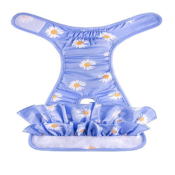 KUTKUT Leak Proof Nappie Dress with Super Absorbency for Dogs (Blue)