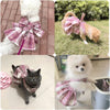 KUTKUT Plaid Dress with Bow Tie Harness Leash Set for Small Dogs & Cats (Pink) Dogs-Clothing & Accessories KUTKUT Dropship