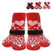 KUTKUT Double Sided Non Skid Paw Socks with Adjustable Straps for Dogs (Red) Dogs-Clothing & Accessories KUTKUT Dropship XS
