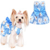 KUTKUT Daisy Patterned Princess Frock with Lovely Bow for Small Dogs and Cats (Blue) Dogs-Clothing & Accessories KUTKUT Dropship