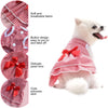 KUTKUT Polycotton Striped Princess Summer Frock Apparel for Dogs (Red) Dogs-Clothing & Accessories KUTKUT Dropship