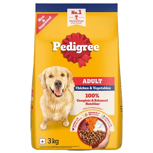 Pedigree Chicken and Vegetables Adult Dog Dry Food Dogs- Dry Food Pedigree