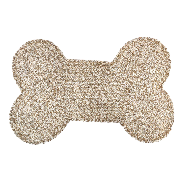 Pawpourri Bone Shaped Jute Mat for Dogs and Cats (Beige)