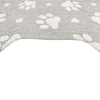 Pawpourri Bone Shaped Paw Printed Mat for Dogs and Cats (Light Grey)