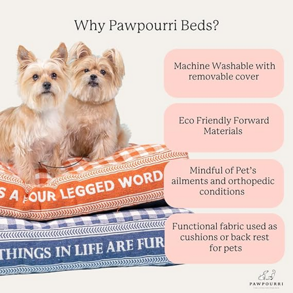 Pawpourri Ultra Soft Bolster Chevron Cuddler Bed for Dogs and Cats (Grey)