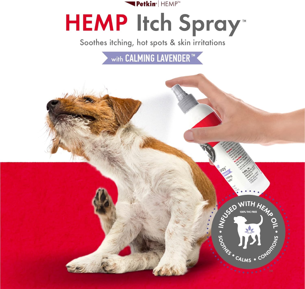 Petkin Lavender Hemp Calming itch Spray for Dogs and Cats