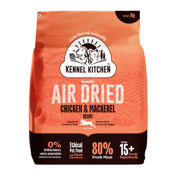 Kennel Kitchen Air Dried Chicken and Mackerel Puppy & Adult Dog Dry Food (All Life Stage)