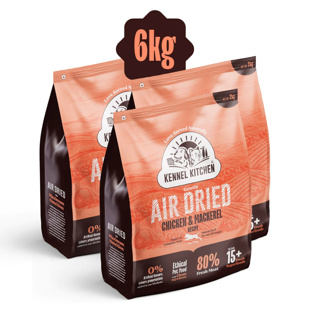Kennel Kitchen Air Dried Chicken and Mackerel Puppy & Adult Dog Dry Food (All Life Stage)