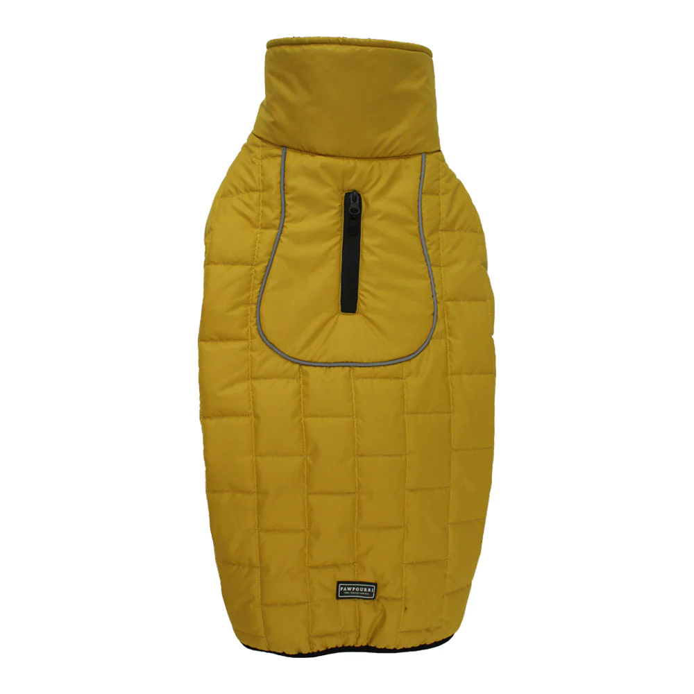 Pawpourri Fleece Lining Puffer Jacket for Dogs and Cats (Yellow)