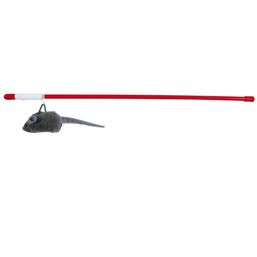 Trixie Squeaky Playing Rod Toy for Cats (Grey) Cats-Toys Trixie 18in