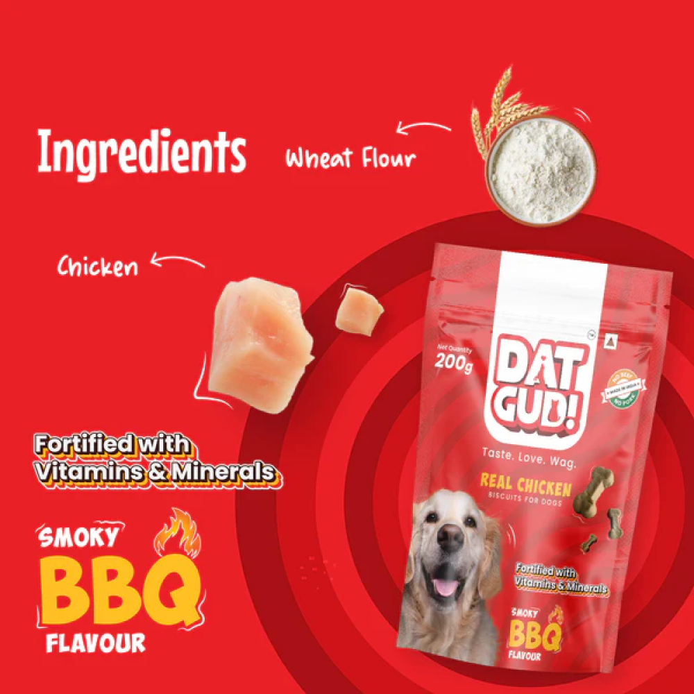 DatGud Smoky Barbeque Flavoured Biscuits Dog Treats