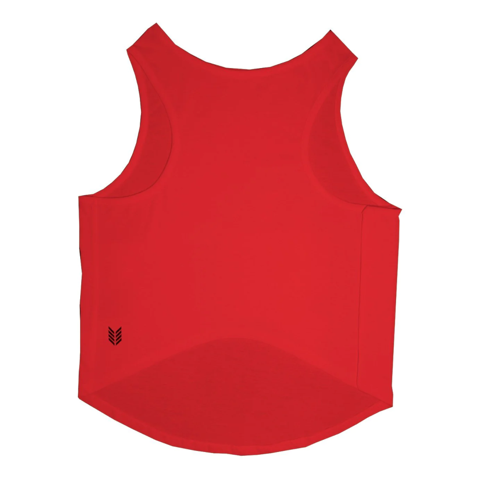 Ruse IPL "Punjab Clings" Printed Tank Jersey for Dogs (Poppy Red)