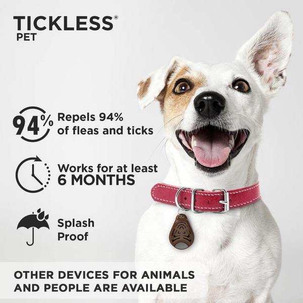 Tickless Ultrasonic Tick and Flea Repeller Pendant for Dogs and