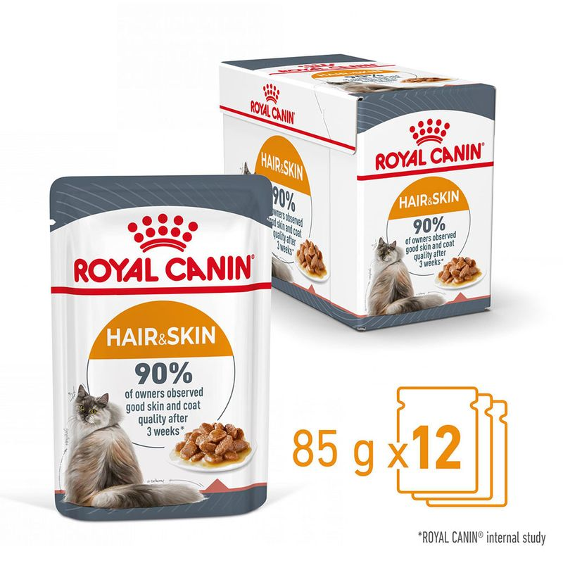 Royal Canin Hair & Skin Care Adult Gravy Cat Wet Food