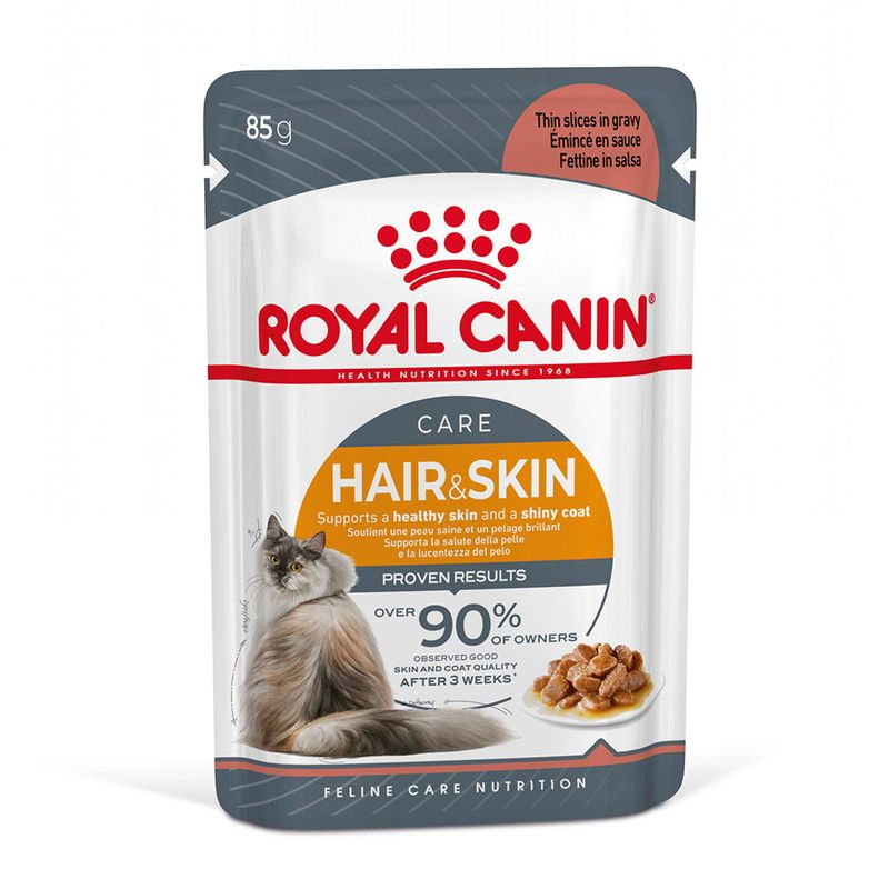 Royal Canin Instinctive Gravy Wet Food and Hair & Skin Care Adult Gravy Cat Wet Food Combo