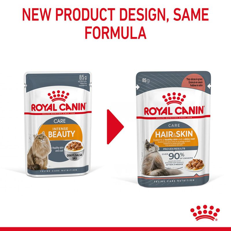 Royal Canin Instinctive Gravy Wet Food and Hair & Skin Care Adult Gravy Cat Wet Food Combo