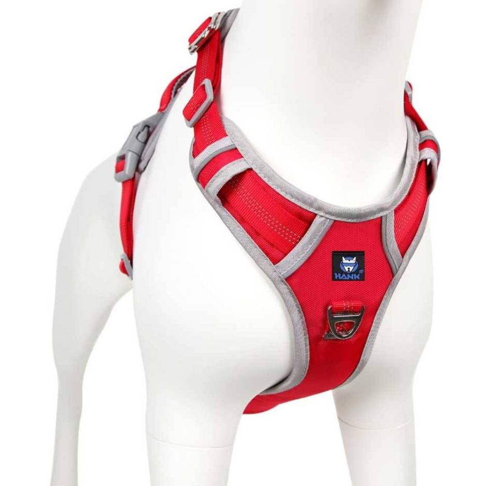 Hank 3M Reflective Harness for Puller Dogs (Grey/Red)
