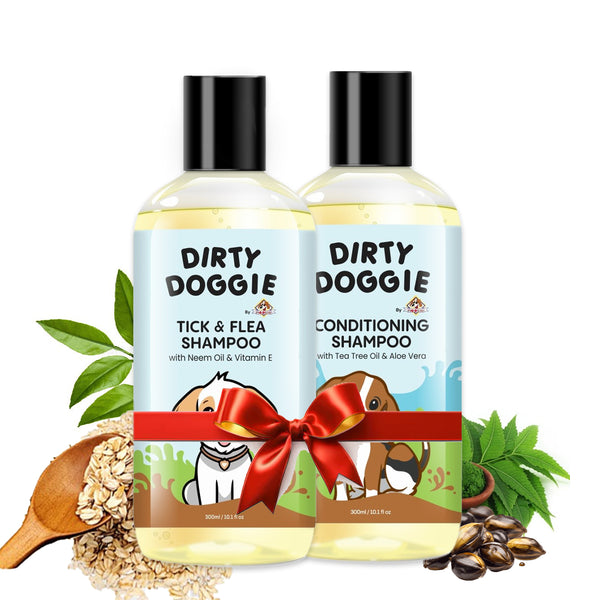 Nootie Dirty Doggie Tick & Flea and Conditioning Dog Shampoo Combo